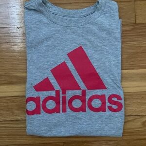 Adidas Womens GO TO Short Sleeve Logo Tee  Gray Size S